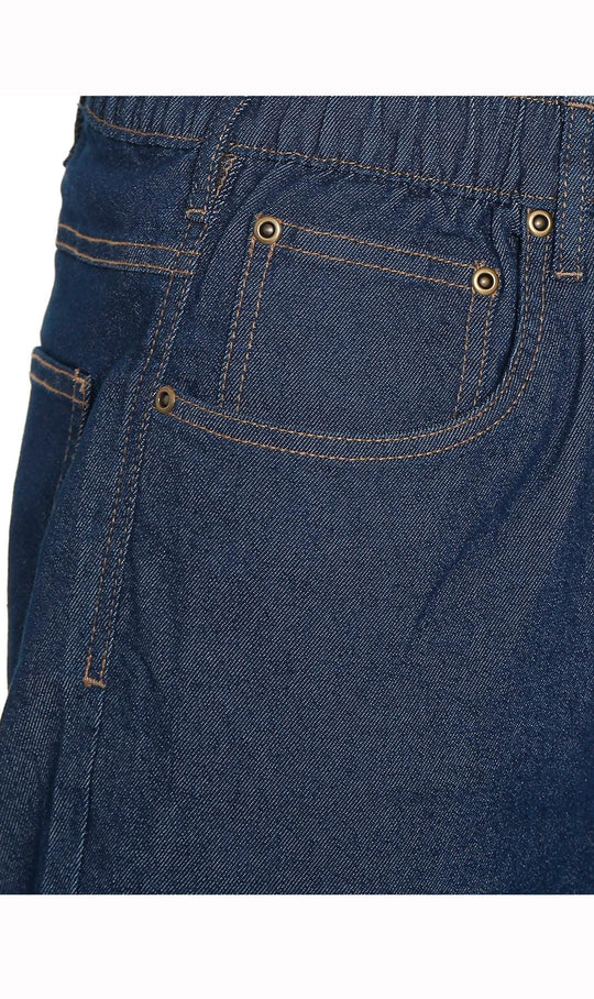 Men’s Lightweight Casual Elastic Waist Pull-On Jeans – Denim &amp; Twill Pants with Easy Fit