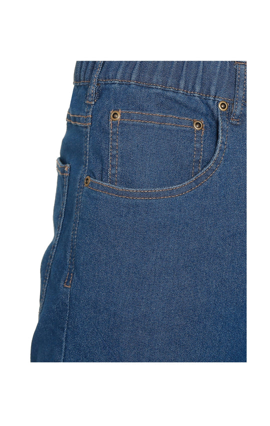 Men’s Lightweight Casual Elastic Waist Pull-On Jeans – Denim &amp; Twill Pants with Easy Fit